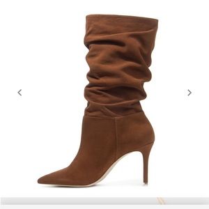 Black suede studio - tan boots